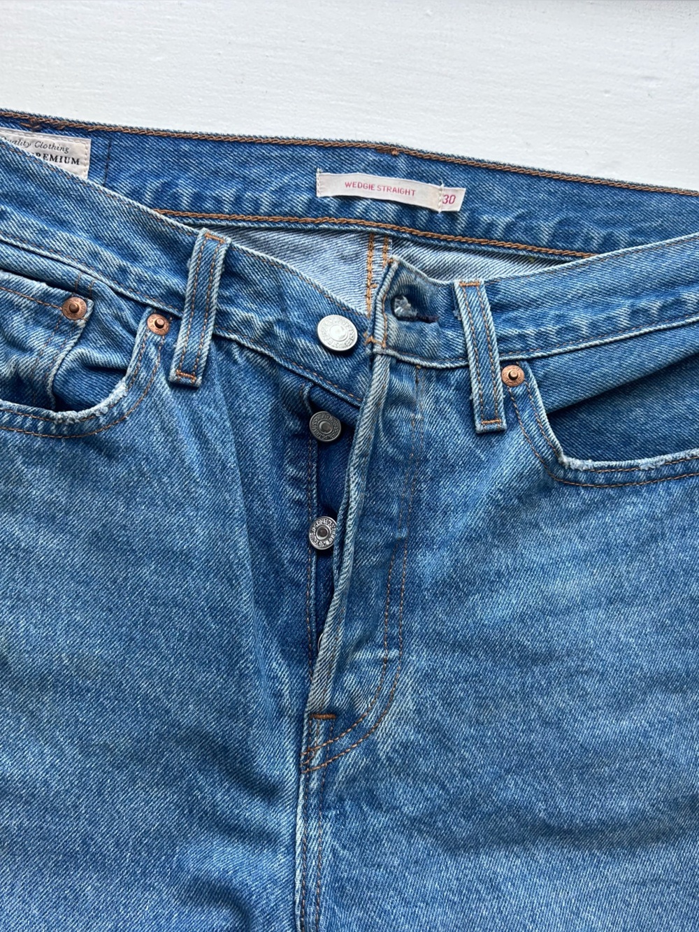 Levi’s Wedgie Straight Denim Jeans - Classic Button-Fly